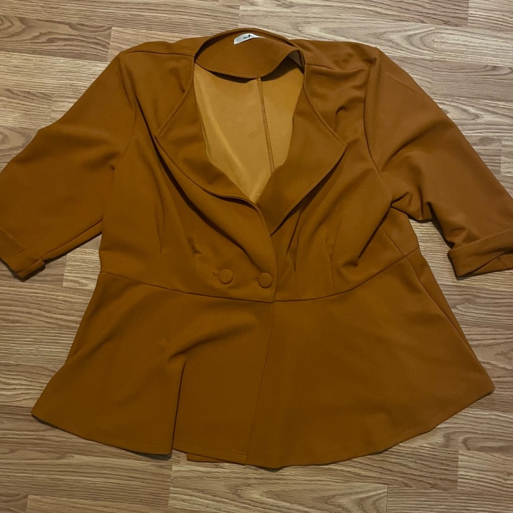 Plus Sized Peplum Blazer